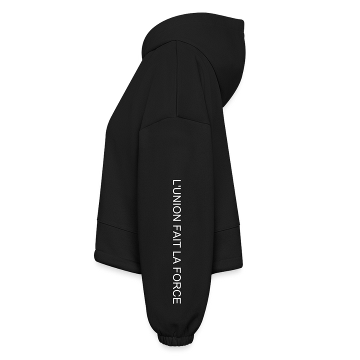 Women’s Cropped Hoodie - black