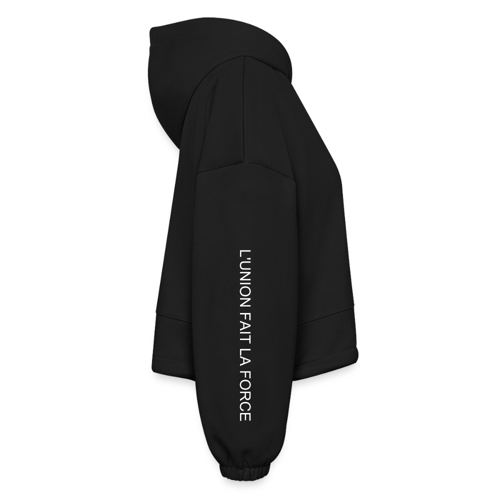 Women’s Cropped Hoodie - black