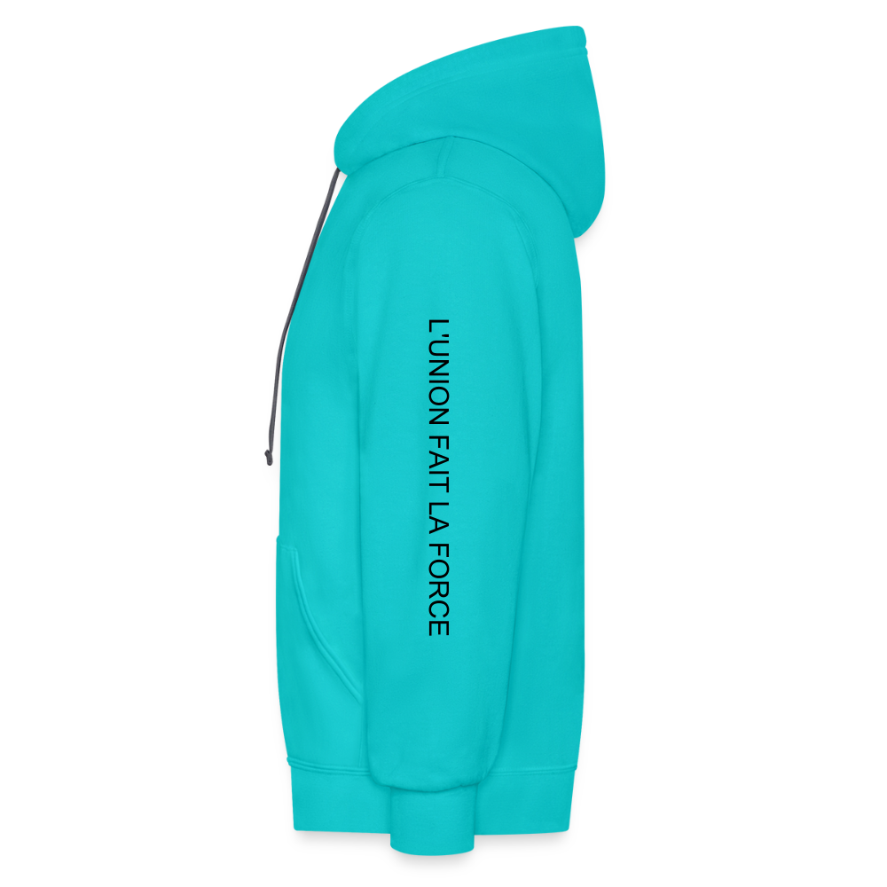 Contrast Hoodie - scuba blue/asphalt