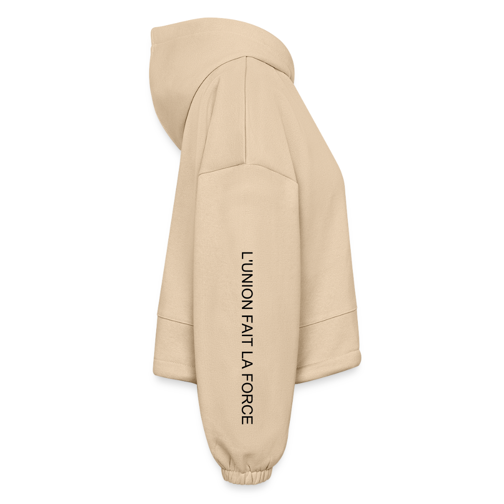 Women’s Cropped Hoodie - nude