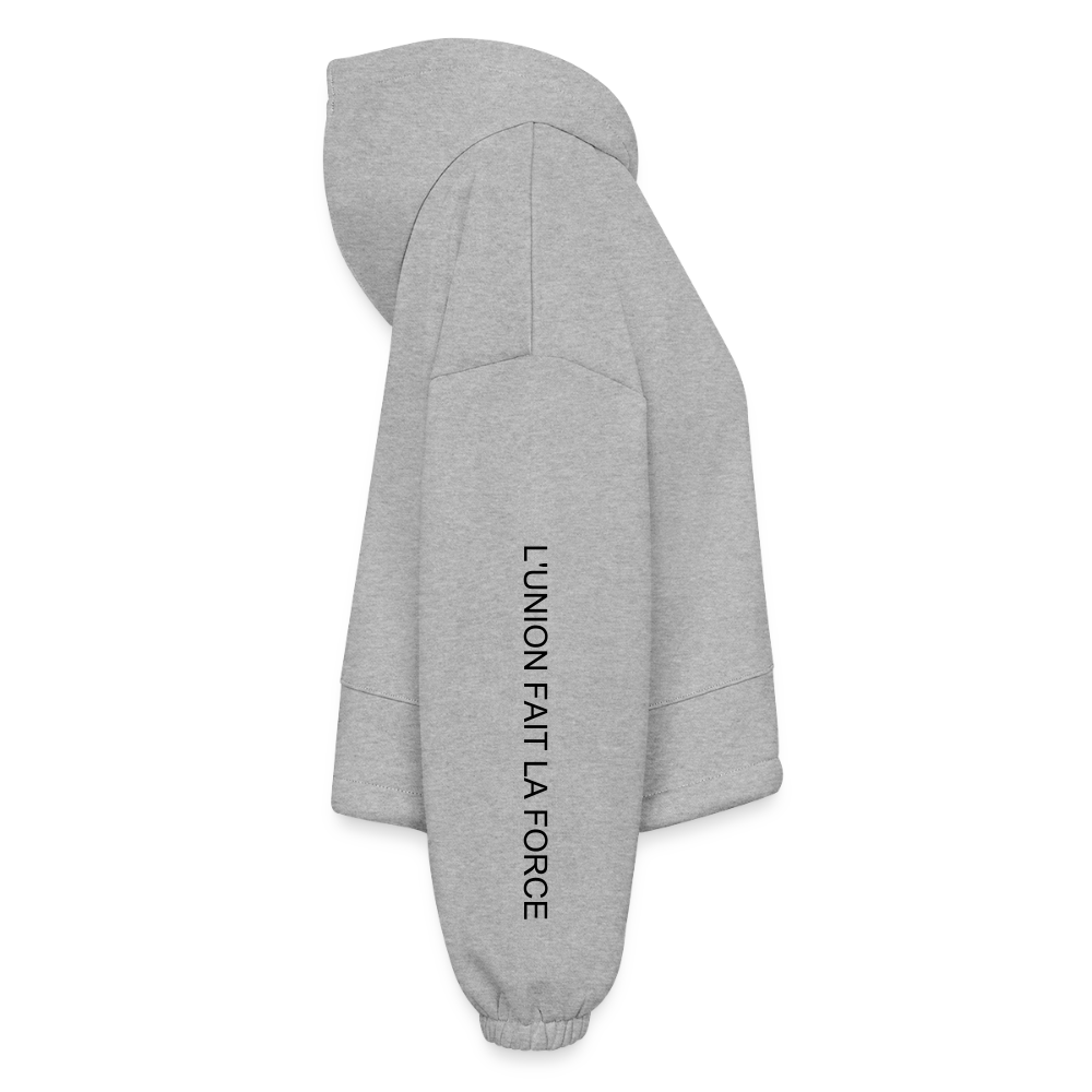 Women’s Cropped Hoodie - heather gray