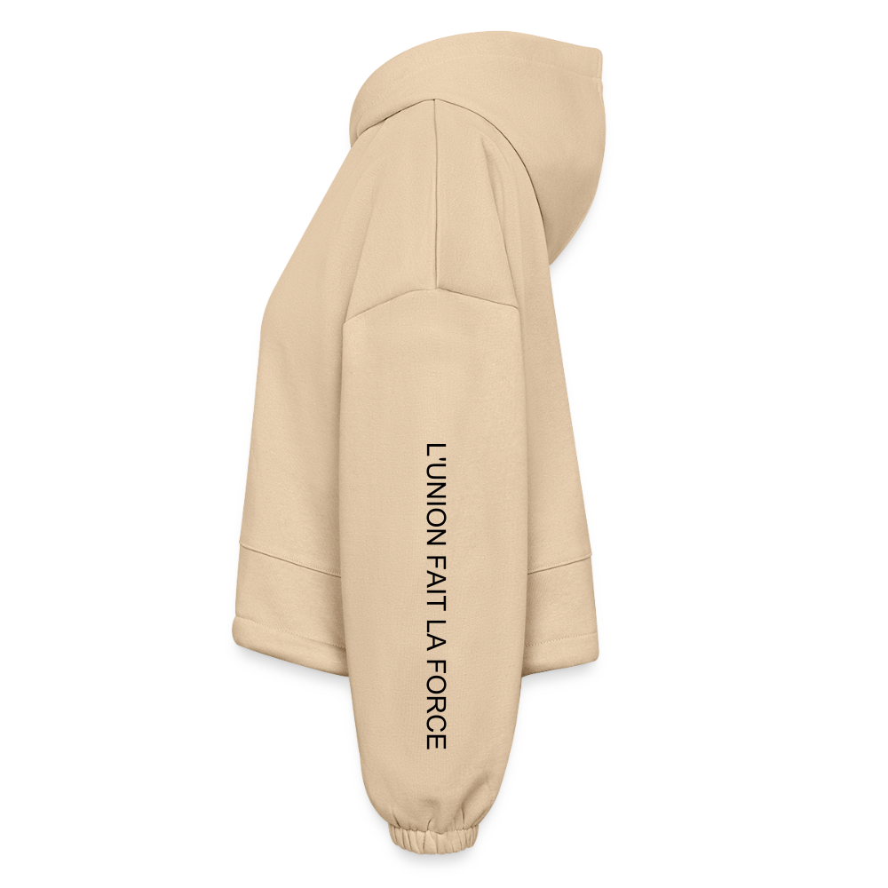 Women’s Cropped Hoodie - nude